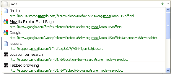 11. OSOITERIVIN KÄYTTÄMINEN Verkkosivulle siirtyminen Firefoxissa on helppoa. Kirjoita verkkosivun osoite eli URL (Uniform Resource Locator) osoiteriville ja paina Enter.