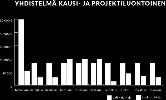 Esimerkki 3. Yhdistelmä - kausi- ja projektiluonteinen johtajatarve Yrityksellä on alkamassa uuden palveluinnovaation lanseeraaminen ja kansainvälistäminen.