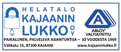 KUHMON LÄÄKÄRIPALVELU www.kuhmonlaakaripalvelu.fi Kajaanin Kello ja Silmäoptikko Oy Kauppakatu 1, 87100 Kajaani Puh. 08-622 645 Motorec Honkakuja 4, 88300 Paltamo Puh. 050-555 2780 www.motorec.