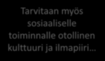 Pois hypestä! Aseta tavoitteet! Jokaikinen sosiaalisen intranetin toiminnallisuus tarvitsee onnistuakseen konkreettiset tavoitteet Miksi jokin toiminnallisuus olisi olemassa?