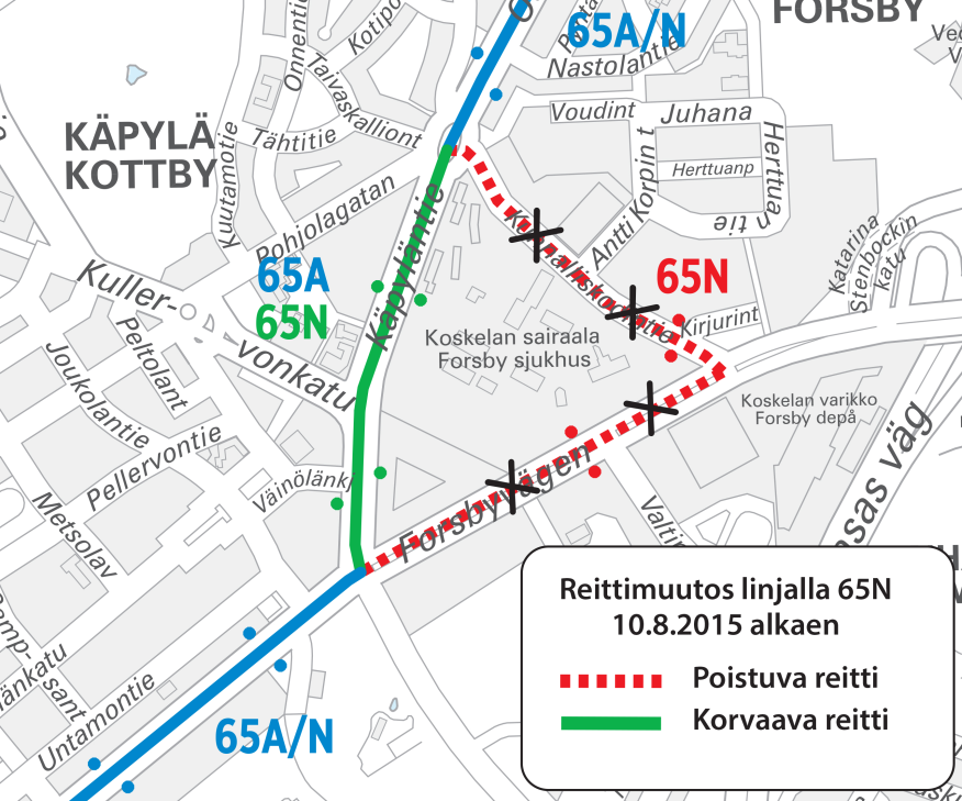 Linja 54 Itäkeskus Pukinmäki Pitäjänmäki Kehä I:n tason poikittaisliikenteen tarjontaa kehitetään vastaamaan poikittaisliikenteen kehittämissuunnitelman 2012 2022 mukaista palvelutasoa.