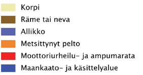 6 Luontotyypit ja kasvillisuus Suunnittelualueen luontotyypit ovat viljavuudeltaan vaihtelevia kangasmetsiä ja lehtoja, pieniä soita sekä karuja kallionlakia.