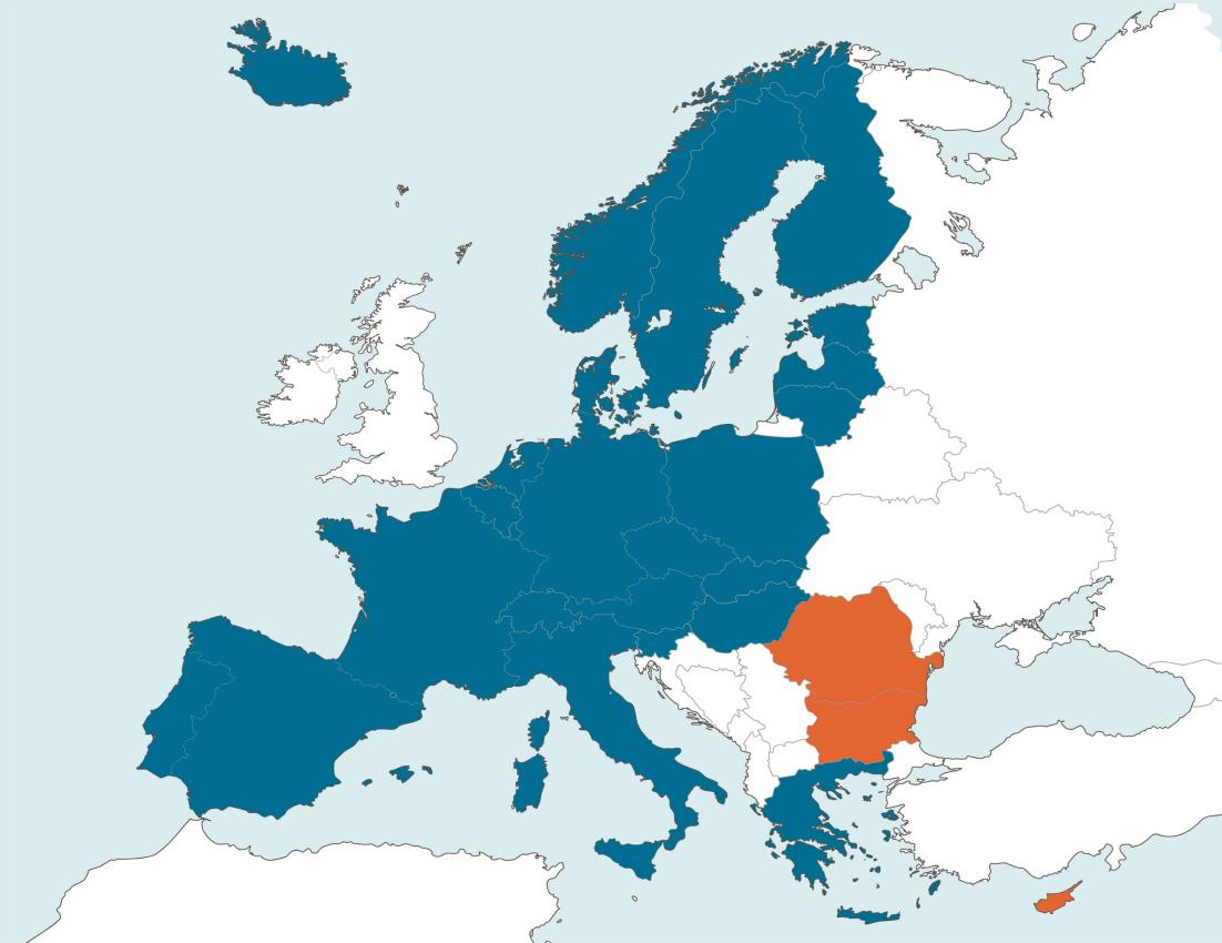 Schengen-valtiot 2012 Schengen-valtioita ovat EU-maat: Alankomaat, Belgia, Espanja,