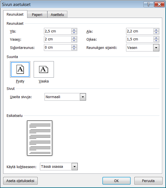 Word 2010 Perusteet s. 9/34 4. Varsinkin Wordin opetteluvaiheessa tarkastele välillä asiakirjaa niin, että kaikki muotoilumerkit näkyvät.