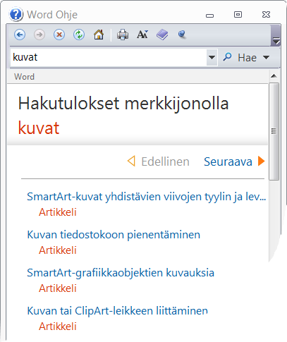 Word 2010 Perusteet s. 34/34 14 Ohjetoimintojen käyttö Wordia käytettäessä kannattaa hyödyntää ohjelman omaa Ohje-toimintoa, josta löytyy hyödyllistä tietoa tämän oppaan lisäksi.