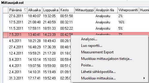 23 Huom! Kuva 18. Sykekaaviota voi tarkastella alkuperäisenä tai eri tavoin muokattuna.