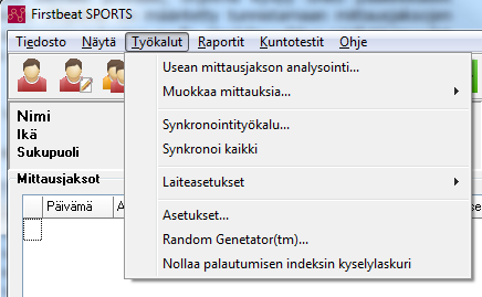 28 Kuva 24. Työkalut valikko sisältää ohjelman lisätoimintoja. 1.3.6.