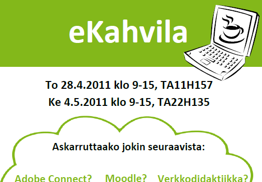 Osaamisen kehittäminen Itse järjestetyt koulutukset ja tapahtumat perusvälineisiin perehdytys, Moodle 18 kertaa, AC 19 kertaa