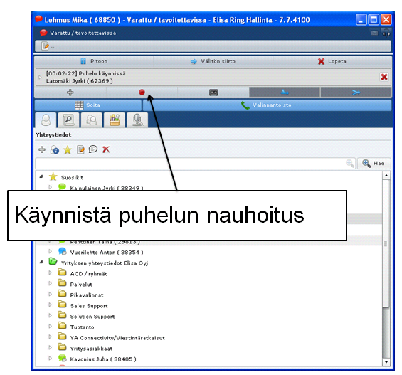 Elisa Oyj Elisa Ring 30 (57) Kuva 38 Yhteystiedot lomake 5.4.