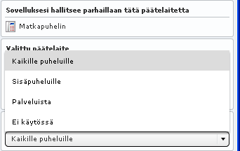 Elisa Oyj Elisa Ring 42 (57) Määritä hakemistohaku asetukset seuraavasti: 1 Valitse "Puhelutietojen hakemistohaku ja näyttäminen" alasvetovalikko (katso Kuva 64).