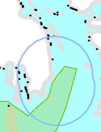 15 Kuva 6-5 Uudet rakennuspaikat Hyytsaaressa ja Saunasaaressa. Voiniemi Saimaannorpan poikaspesän läheisyydestä johtuen Voiniemessä on osoitettu 12 kappaletta korvattavia rakennuspaikkoja.