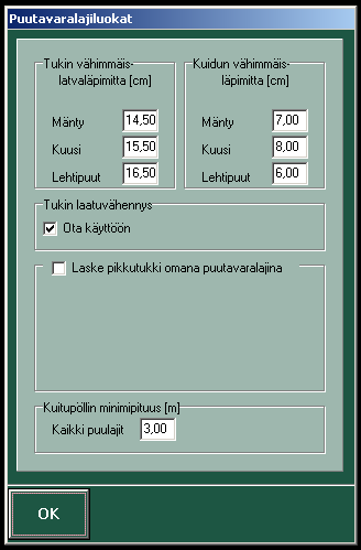 39 Uudistamisen, varhaisperkauksen, taimikonhoidon, lannoituksen, pystykarsinnan ja ojituksen kustannukset voi käyttäjä syöttää Mottiin.