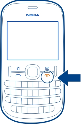 8 Käytön aloitus Jos akku on täysin tyhjä, voi kestää joitakin minuutteja, ennen kuin akun latauksen symboli tulee näyttöön tai ennen kuin puhelimella voi soittaa puheluja.