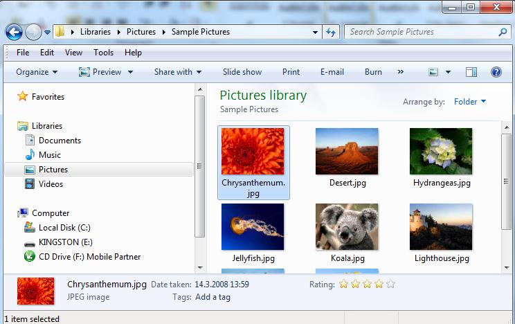 Mediatiedostot Windows tunnistaa automaattisesti kansioissa olevat mediatiedostot kuten kuvat, musiikkitiedostot ja videot.