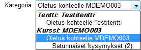 Voit lisätä tenttiin uuden kysymyksen klikkaamalla Lisää kysymys -painiketta. Valitse avautuvasta ponnahdusikkunasta kysymystyyppi. Näet ikkunan oikealla palstalla kysymystyypin kuvauksen.