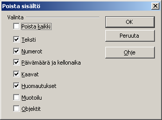 Seuraavaan taulukkoon on kerätty yleisimpiä funktioita: SUM (alue) Laskee alueen luvut yhteen AVERAGE (alue) Laskee alueen arvojen keskiarvon MAX (alue) Antaa alueen suurimman arvon MIN (alue) Antaa