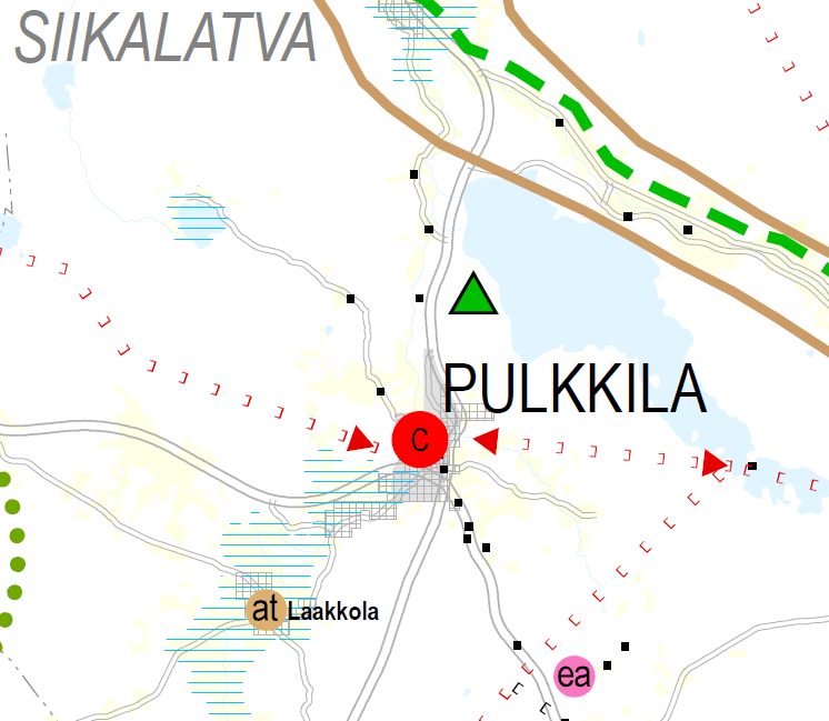 SIIKALATVA PULKKILAN KIRKONKYLÄN OSAYLEISKAAVA 10 2.