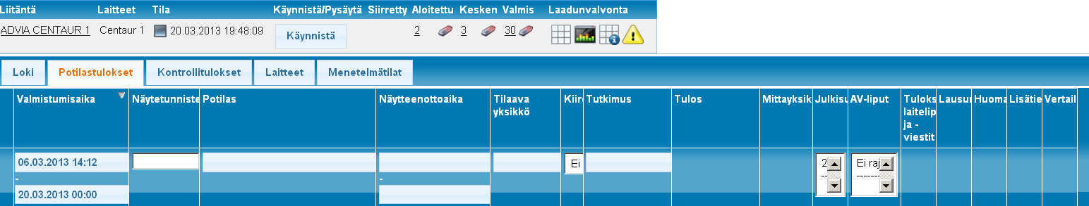 10 asennetaan huhtikuun alussa. Laajempi yhtenäinen testaus tuotantoympäristössä automaatiorataa ja liitäntöjä käyttäen ajoittuu syksyyn 2013.