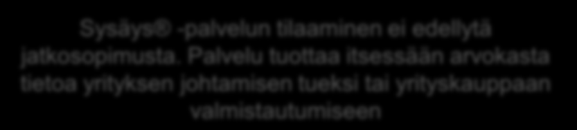 Sysäys Kuinka palvelu toimitetaan? 1. vko Sysäys ½ pv Sysäys -palvelun toimitusaika on yksi kuukausi ja se vie omaa aikaasi yhden työpäivän 2.