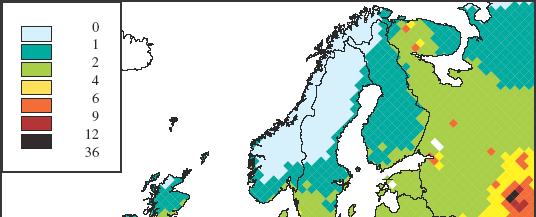 Air pollutants reduce