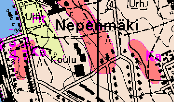 Maaperä ja vesistöt sekä hulevedet Vuonna 1984 laaditun yleispiirteisen ja koko kaupunkia koskevan maaperäselvityksen mukaan kaava-alue sijaitsee moreenialueella (mr, III rakennettavuusluokka).