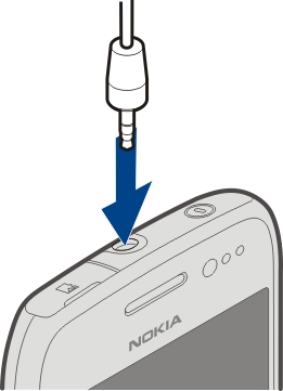 18 Alkuvalmistelut Älä kytke laitteeseen tuotteita, jotka tuottavat lähtösignaaleja, sillä ne voivat vahingoittaa laitetta. Älä kytke Nokia AV -liittimeen jännitelähteitä.