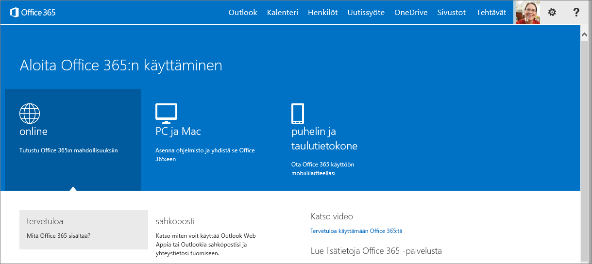 Google Appsista yrityksille suunnattuun Office 365 -palveluun Siirtyminen Yrityksille suunnattu Office 365 on ulkoasultaan erilainen kuin Google Apps.