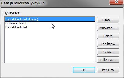 Sivu 2/5 Jyvitysten järjestys Jyvitysten suoritusjärjestystä voi myös muuttaa kätevästi hiirellä raahaamalla.