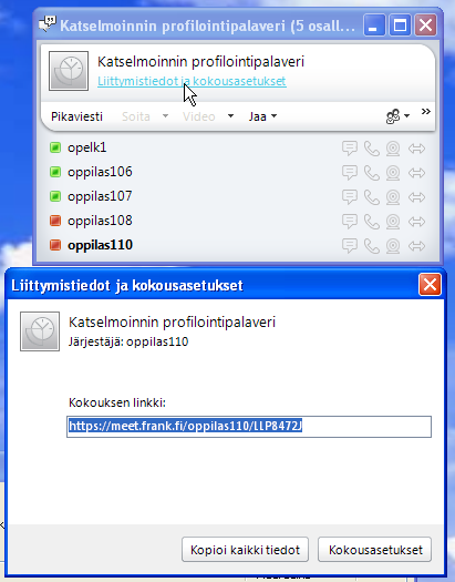 Salcom Group Oy Lync Pikaohje 15 (20) Henkilöiden lisääminen kokoukseen Uusia ja kutsumattomia ihmisiä voi myös tarvittaessa kutsua kokoukseen, jopa kokouksen aikana.