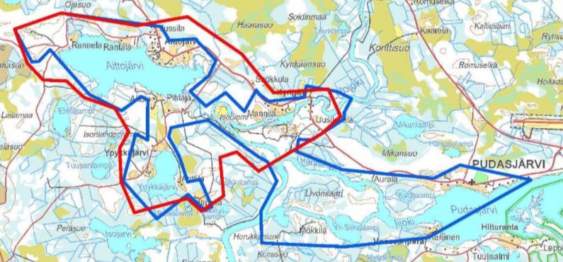 31 Ote maisemakuvakartasta 2010, laajennusosa 2013 Maisemakuvan kannalta tärkeä kokonaisuus on valtakunnallisesti merkittävä Aittojärvi-Kyngäs maisema-alue.