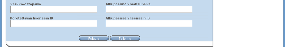 Voit muokata henkilön lisenssin tietoja klikkaamalla Muokkaa-painiketta haluamasi lisenssin kohdalta.