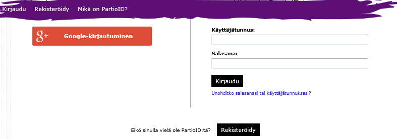 2.3 Virhetilanteet Tarkempaa tietoa rekisteröitymisestä, kirjautumisesta sekä PartioIDstä löytyy kirjautumissivulta. 2.3.1 Rekisteröityminen epäonnistuu Virhe "Antamasi jäsennumero ja sähköpostiosoite on jo rekisteröity": rekisteröityminen ei enää onnistu.