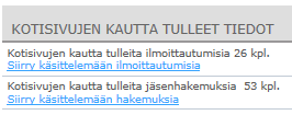 3.4 Kotisivujen kautta tulleet tiedot Tämän otsikon alta löytyy kaksi asiaa: ne tapahtumiin ilmoittautumiset, jotka ovat tulleet tapahtumailmoittautumislinkin kautta kirjautumatta Kuksaan sekä uudet