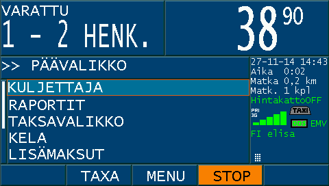 Siirry SYÖTÄ KELA-TUNNUS KÄSIN ja paina <OK> Näppäile 6-numeroinen Kela tilaustunnus ja paina numeronäppäimistöltä <Enter> Tilaustunnuksen löydät terminaalin KELA-ajoselitteestä