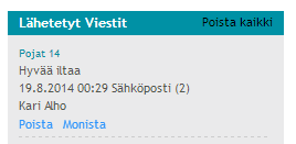 Tiedotteet ja sähköposti