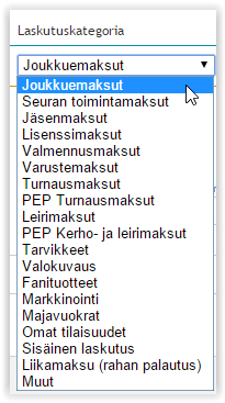 Laskujen luonti Kaksi mahdollista polkua Jäsenet / Valitse jäsenet / Uusi lasku Laskutus / Laskut / Uusi lasku / Valitse jäsenet