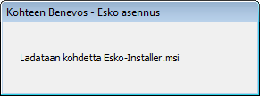 Asennus 1. Käynnistä Esko - Installer.exe, asennusohjelma käynnistyy. 2. Valitse kieli ja paina "Ok" 3.