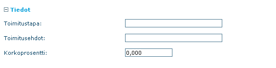 4.3.4 Viesti Viesti-kenttään voit lisätä yleistä tiedotusluontoista tietoa maksajalle. 4.3.5 Määrämuotoisen laskurivin muokkaus ja poisto Katso ohje kohdasta e-laskun lähetys. 4.3.6 Laskutustiedot Laskuttajan tilinumero = laskun saajan tilinumero Lasku yhteensä muodostuu laskurivien yhteissummasta Lisää suoramaksun eräpäivä 4.