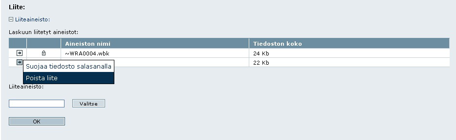 2.6.2 Tiedoston suojaaminen salasanalla Voit suojata tiedoston salasanalla.