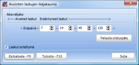 ERIKOISRAPORTTEJA YLEISTÄ Raportointi on käsitelty erikseen ohjekansion Raportointi- osassa. Tässä kuitenkin erityisesti myyntireskontraa koskevia erikoisraportteja.