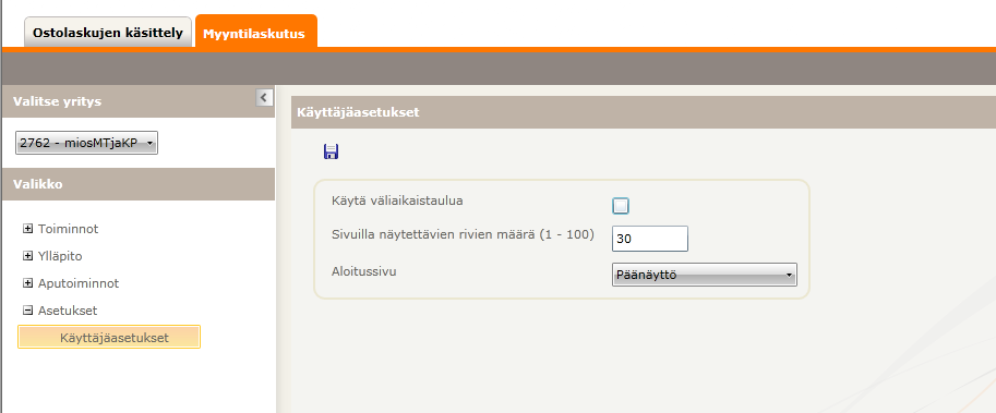 Toukokuu 2013 78 (79) 7. Aputoiminnot 7.1. Lukituksen purku Lukituksen purku-näytöllä voidaan poistaa laskun merkintä lukittu, mikäli em.