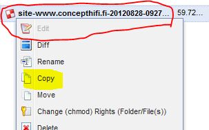 Purkaminen tapahtuu ziptiedostojen tapaan, ja Joomla-backup-files -kansiossa on jo olemassa tiedosto kickstart.php Avataan admin-valikosta Components Extplorer.