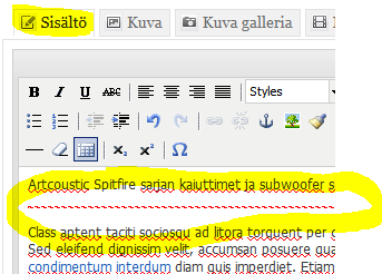 (* Kyseessä on sisällönhallinnan käyttämä apukategoria, jonka avulla voidaan käyttää monelle kategorialle tarkoitettuja asetuksia, vaikka sisältö haetaankin käytännössä vain yhdestä kategoriasta)