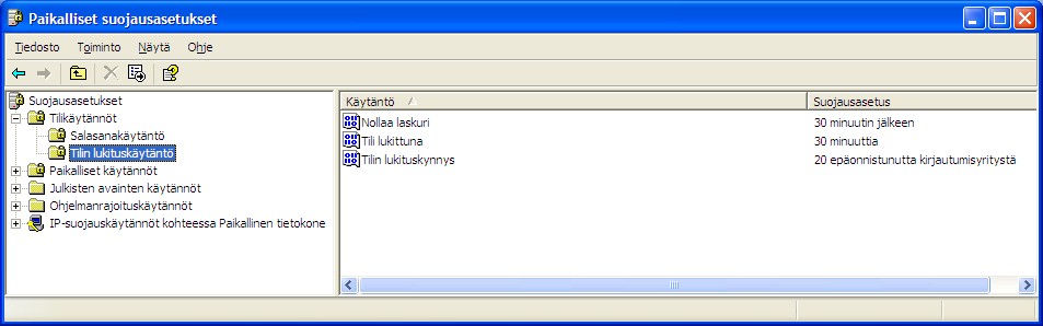 KR TT- koulutuskiertue 8.12.2008 Oulu - Windows-työasemakäyttöjärjestelmät Kimmo Rousku sivu 61 MMC secpol.