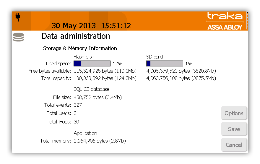 Palaa takaisin tietojen hallinta -näkymään klikkaamalla asetukset-painiketta. Palaa takaisin aloitusnäyttöön klikkaamalla Tallenna.