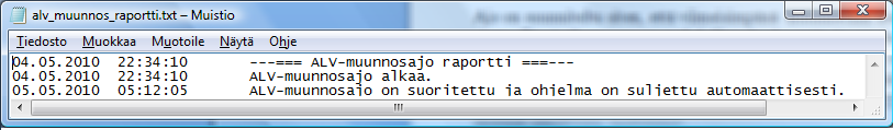 Liite 5 Lisäohjeita erikoistilanteisiin Miten toimitaan, jos ajo on aamulla vielä kesken? AJO TÄYTYY KESKEYTTÄÄ; OHJELMAA EI SAA SAMAAN AIKAAN KÄYTTÄÄ.