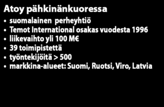 Atoy Oy on suomalainen merkittävä autoalan teknistä kauppaa käyvä yritys. Haastattelimme Atoyn kolmannen polven yrittäjää Jyrki Mäkeä. minne tahansa.