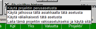 7.7.2014 Kopioi/liitä voidaan tehdä valitulle sarakkeelle. Ohessa sarakkeeseen Tilausno on kaikille x-riveille laitettu teksti Esim painamalla pientä OK -nappia. 16.10.