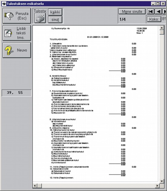 2.3.2005 Pääkirjat ym. voidaan tulostaa kk-saldoerittelyn lisäksi myös päiväsaldoerittelynä. 17.3.2005 Uusi raporttimalli kirjanpidon kriteeri-ikkunassa "Tilikaudella käytetyt tilit".