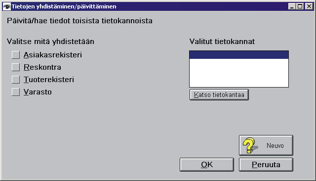 10.9.2004 Tiedostotallennus/haku valuuttarekisteriin. Haluttu valuutta voidaan myös asettaa oletusvaluutaksi. Esim.